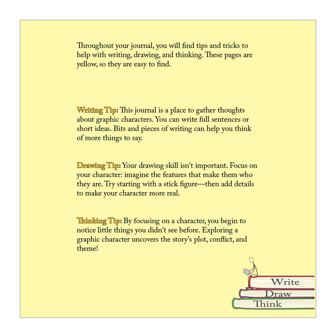 Explore-a-Story Graphic Character Journal