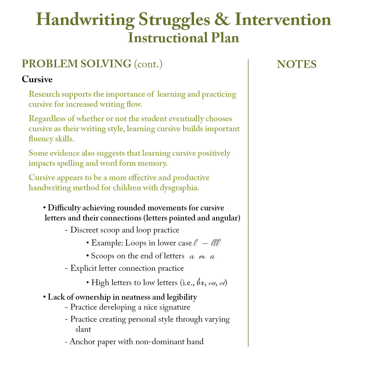 Handwriting Struggle & Intervention Educator Class