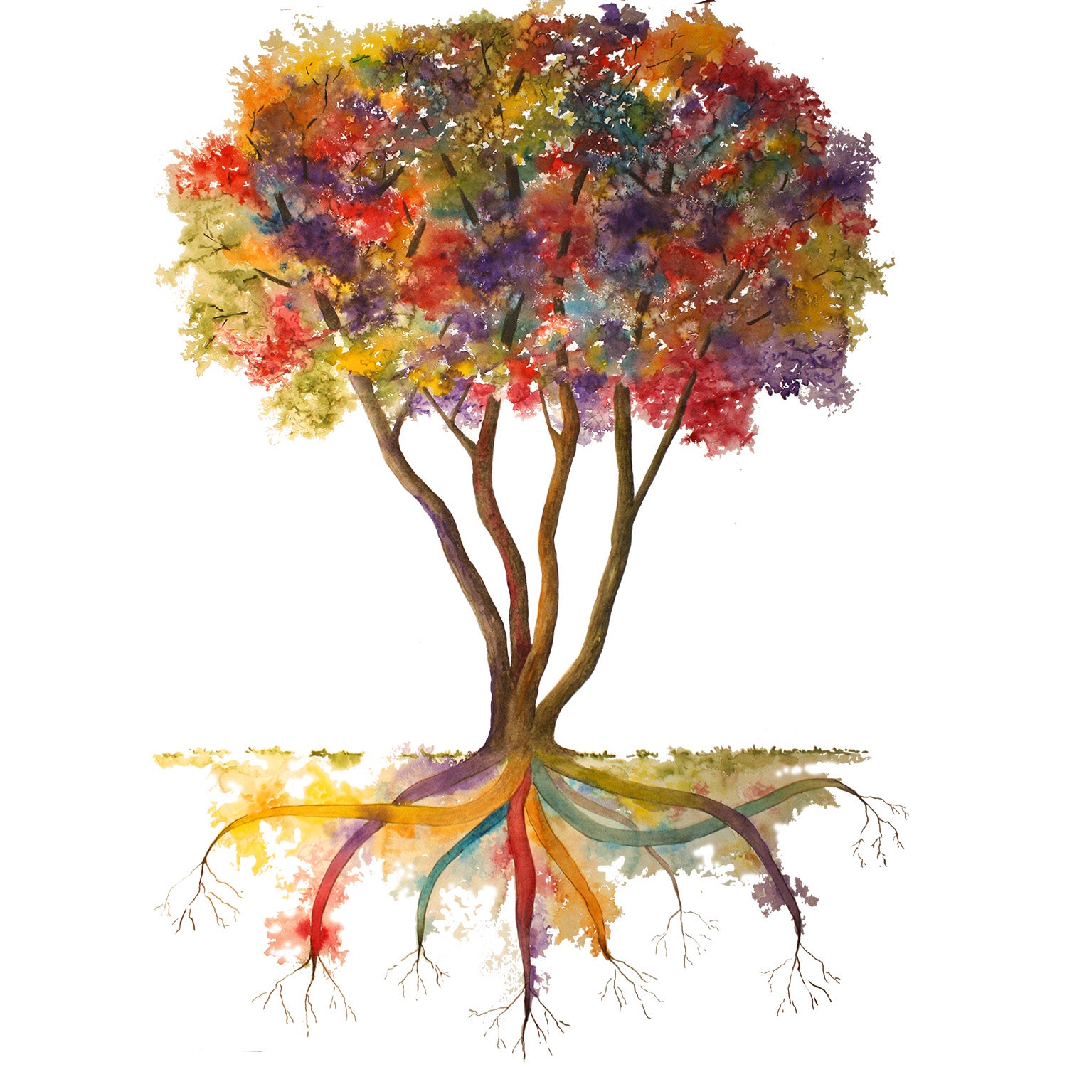 Multi-colored Tree Logo