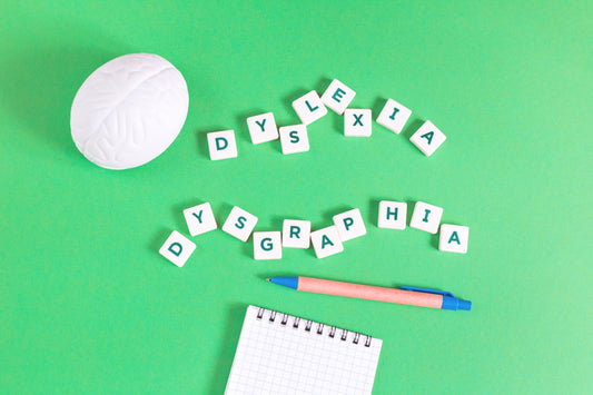 paper pen small tiles spelling dyslexia and dysgraphia