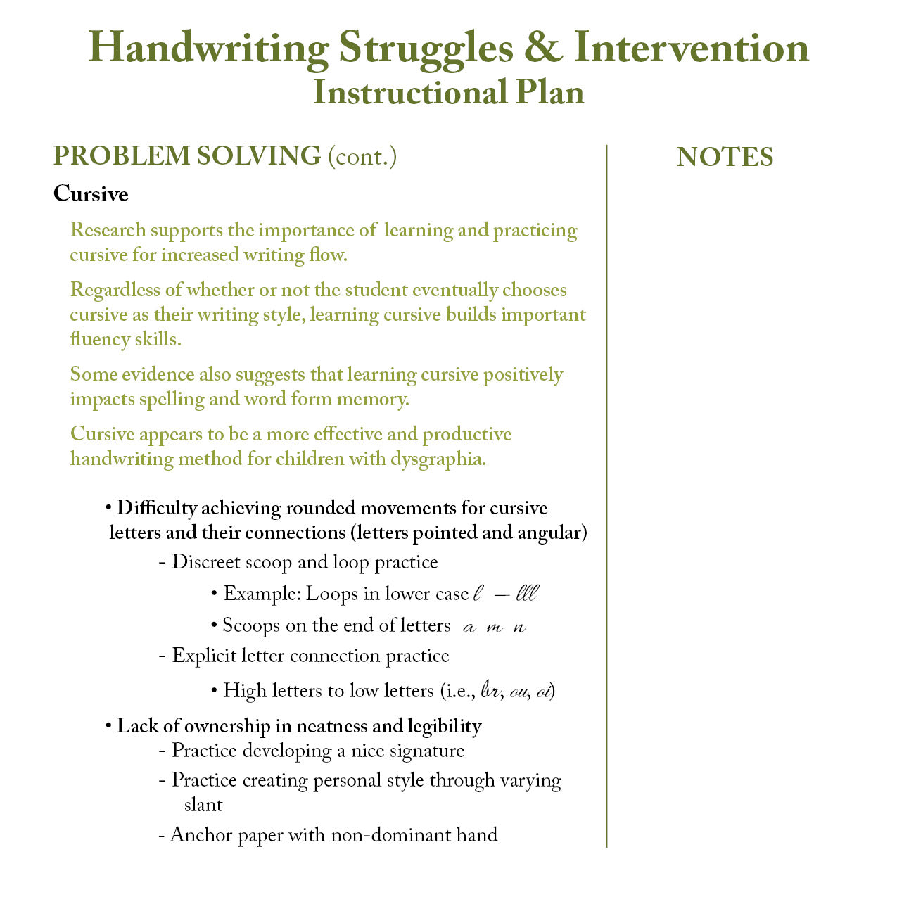 Handwriting Struggle & Intervention Educator Class